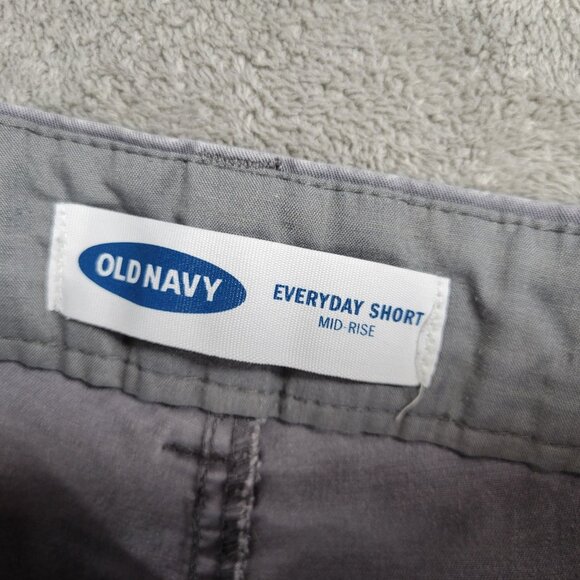 Old Navy Everyday Womens Shorts 16 Mid Rise Gray Zip Fly Comfy GRA57E - Picture 7 of 8